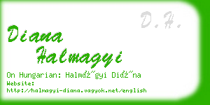 diana halmagyi business card